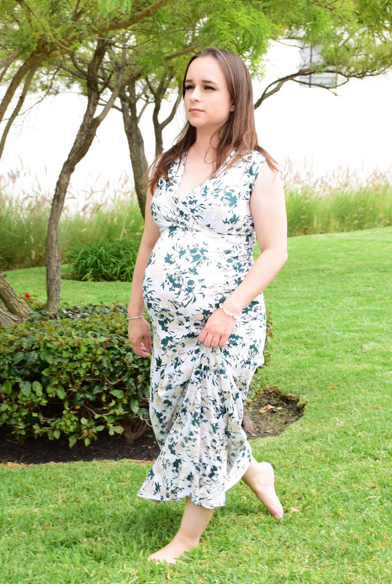 Vestido de Embarazo y Lactancia Estrella Estampado sin manga