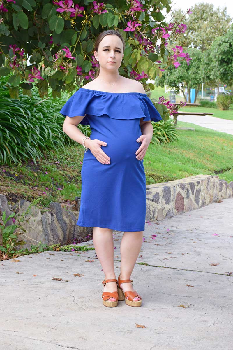 Vestido de Embarazo y Lactancia Coctel Azul Marino