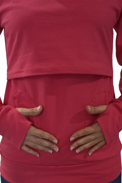 Sudadera de Embarazo y Lactancia Mayte Coral (TALLAS XG)