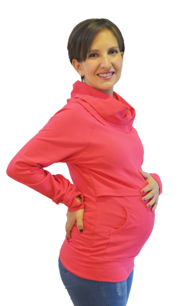 Sudadera de Embarazo y Lactancia Mayte Coral (TALLAS XG)