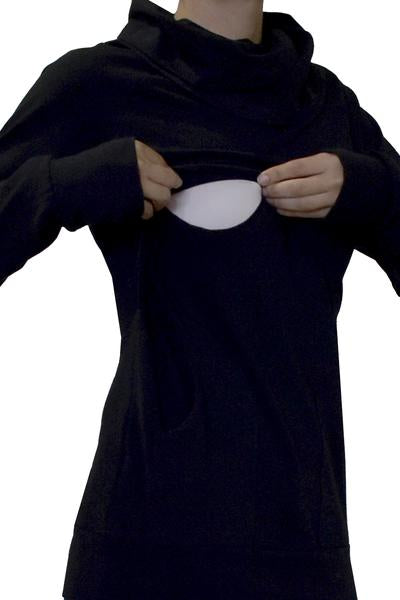 Sudadera de Embarazo y Lactancia Mayte Negro