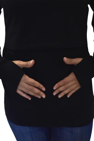 Sudadera de Embarazo y Lactancia Mayte Negro