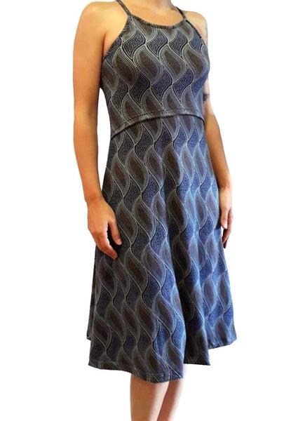 Vestido de Embarazo y Lactancia Frescura Azul Estampado