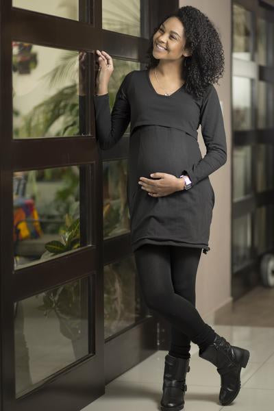 Vestido de Embarazo y Lactancia Amor Negro
