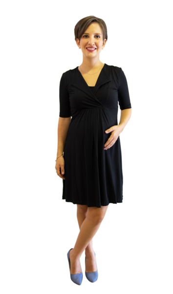 Vestido de Embarazo y Lactancia Roma Negro