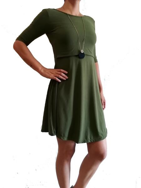 Vestido para Embarazo y Lactancia Princesa Verde