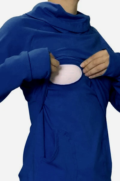 Sudadera de Embarazo y Lactancia Mayte Azul.