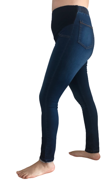 Pantalón de embarazo Mezclilla Resorte Claro