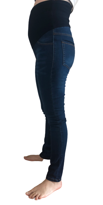 Pantalón de Embarazo Mezclilla Azul - Panza Alta