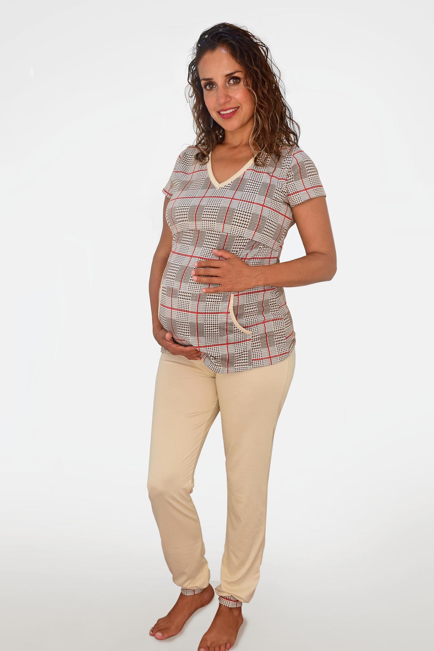 Pijama de Embarazo y Lactancia Cool Beige