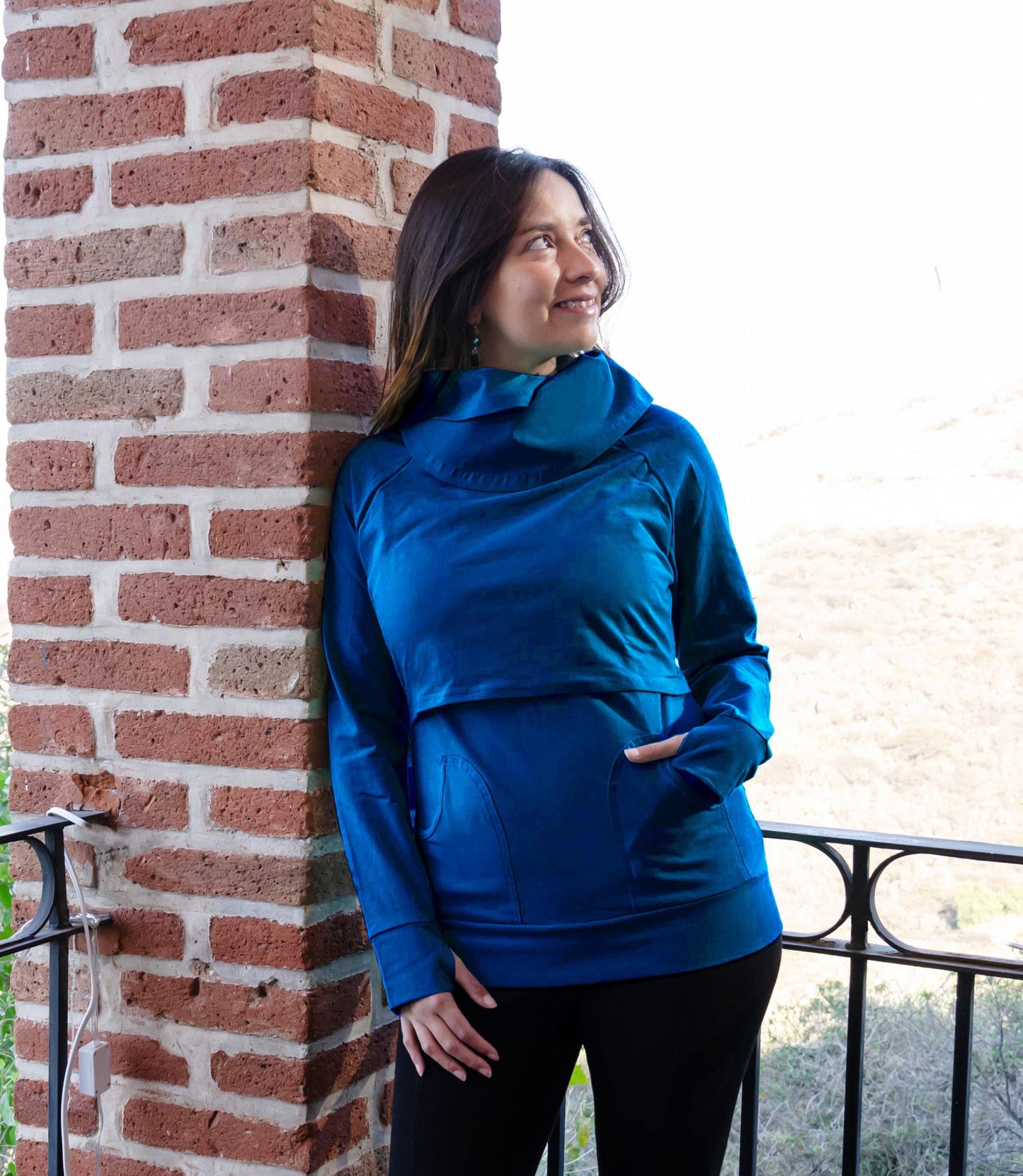 Sudadera de Embarazo y Lactancia Mayte Azul.