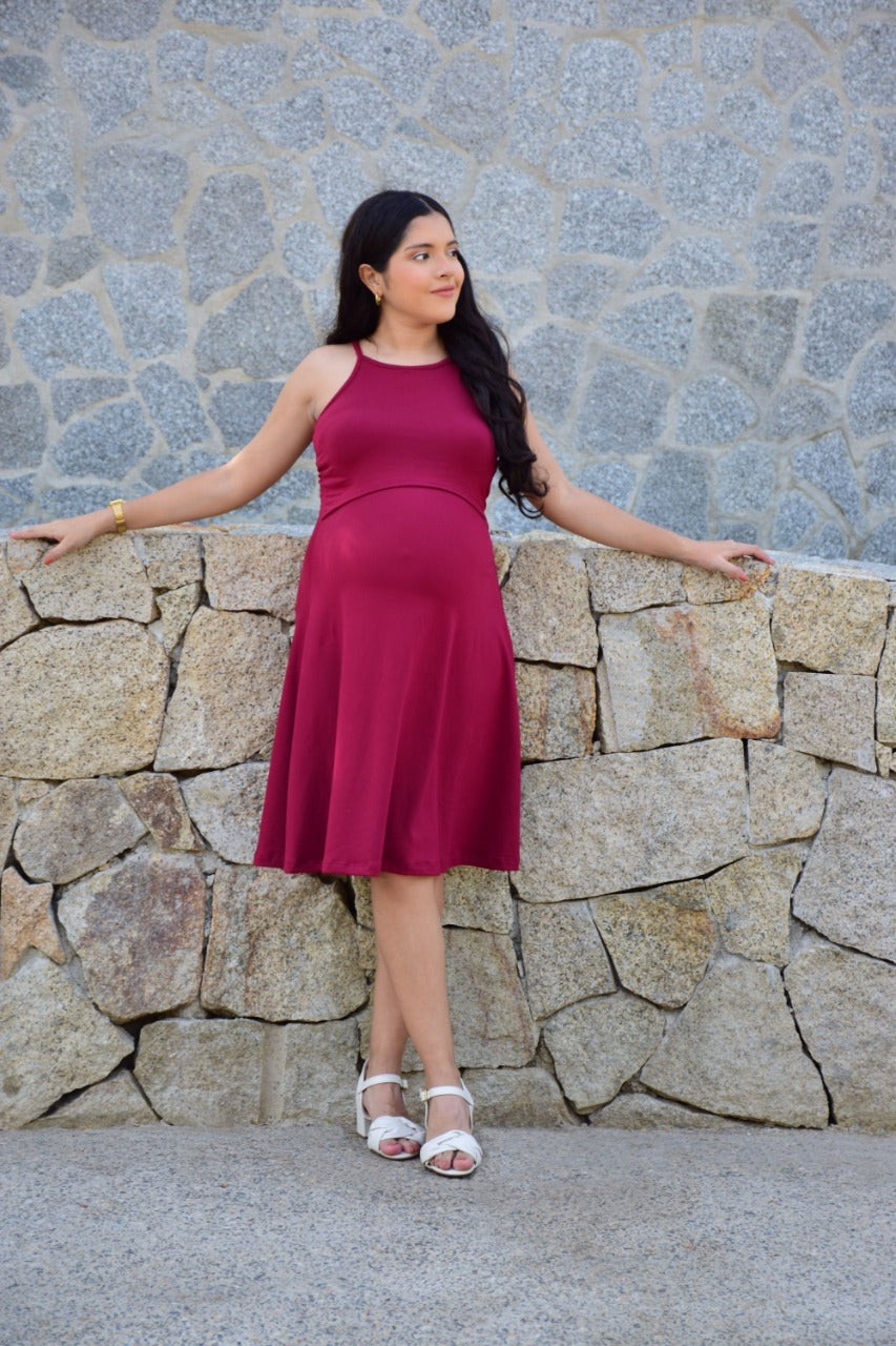 Vestido de Embarazo y Lactancia Frescura Vino