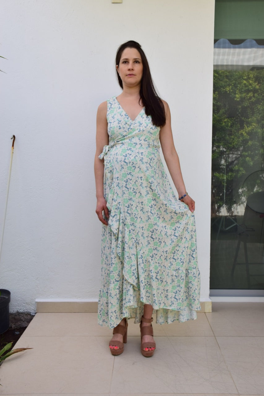 Vestido de embarazo y lactancia Tulipan Verde