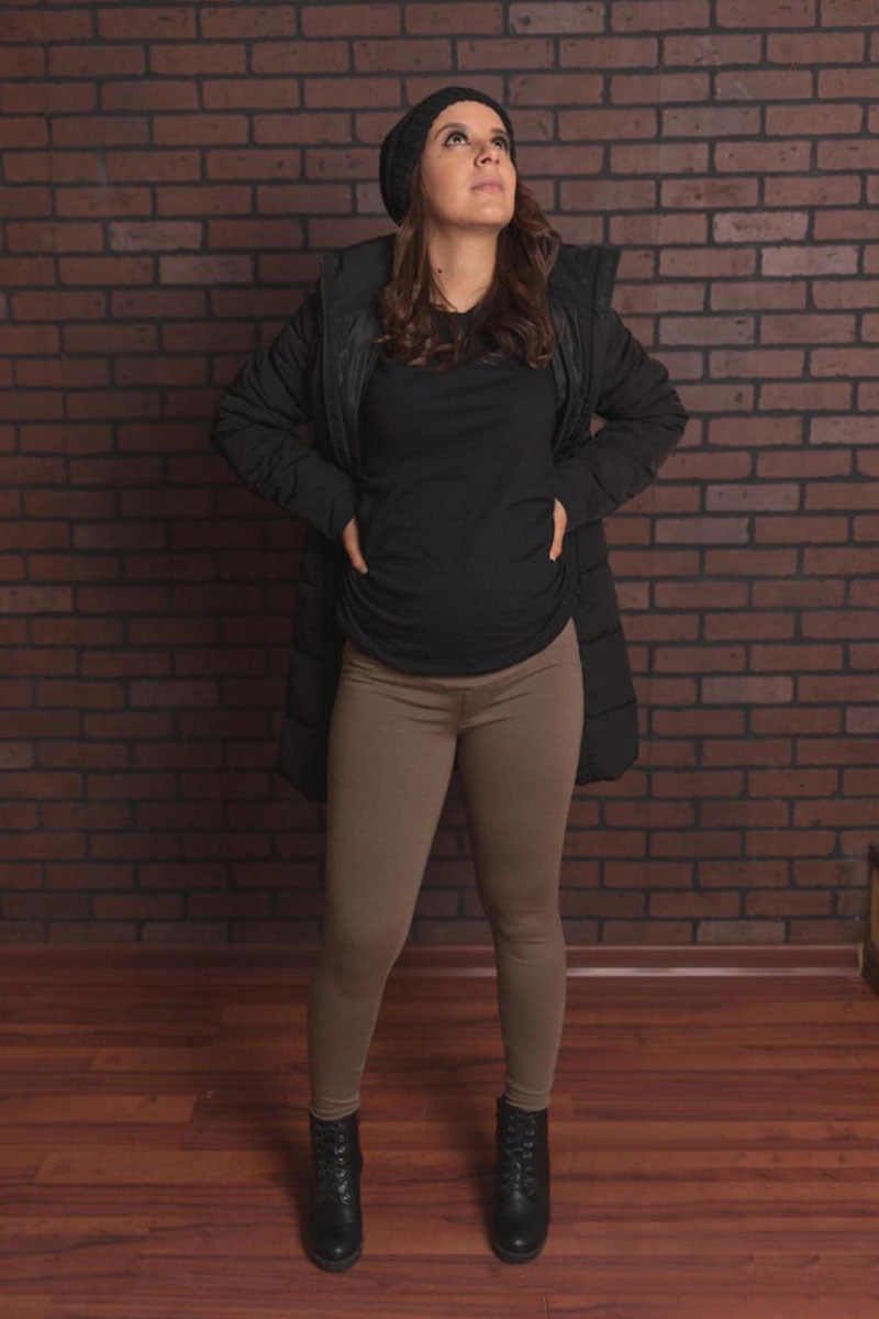 Leggings de embarazo Café Claro