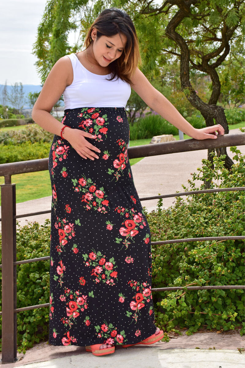 Vestido de Embarazo y Lactancia Océano sin mangas Negro (Solo G y XG)