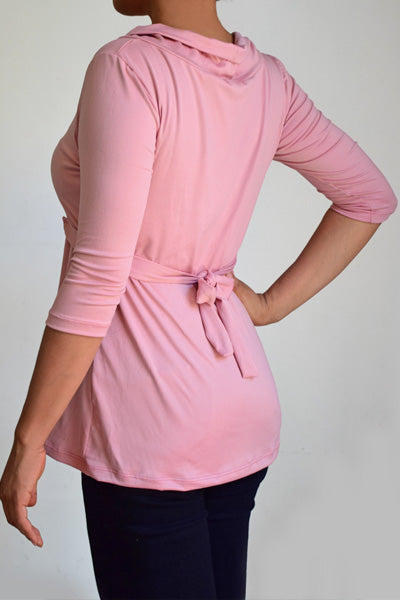 Blusa de Embarazo y Lactancia Caramelo Rosa