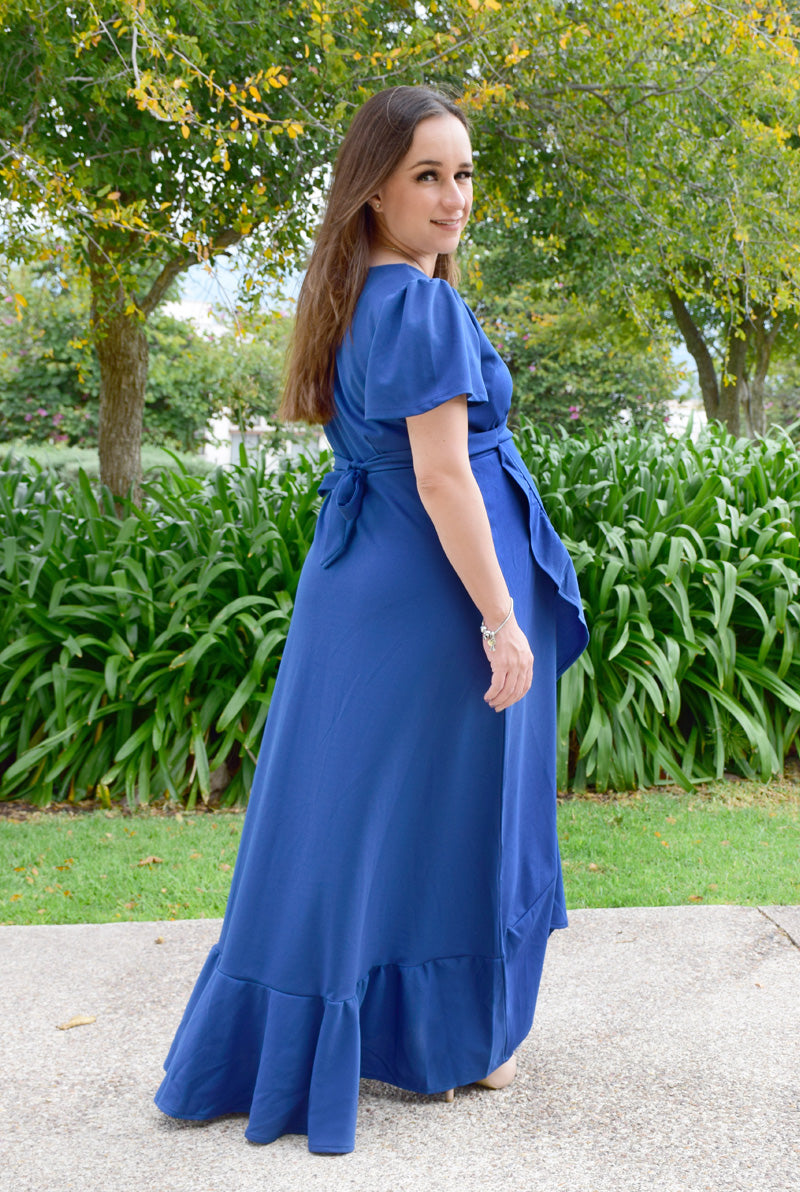 Vestido de Embarazo y Lactancia Tulipán Azul