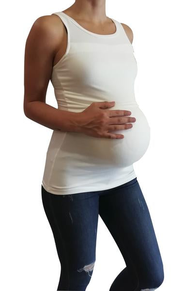 Blusa de Embarazo y Lactancia Venecia Lisa Blanca