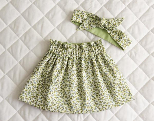 Falda de Bebé Doble Vista Verde