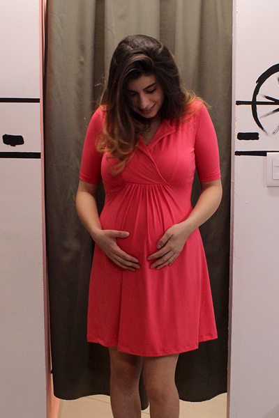 Vestido de Embarazo y Lactancia Roma Coral