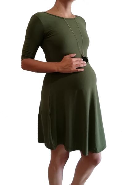 Vestido para Embarazo y Lactancia Princesa Verde (TALLA XG)