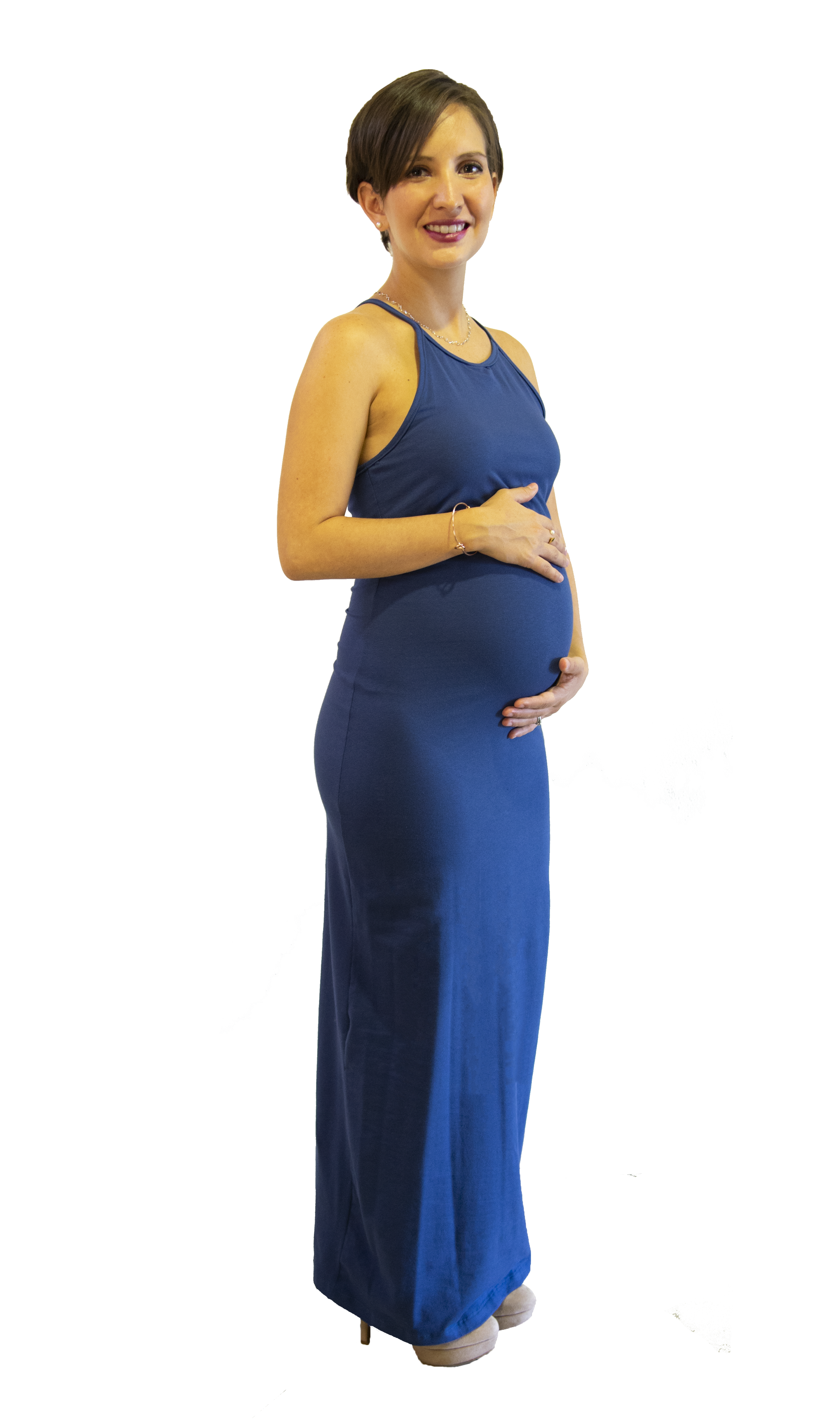 Vestido de Embarazo y Lactancia Frescura Azul