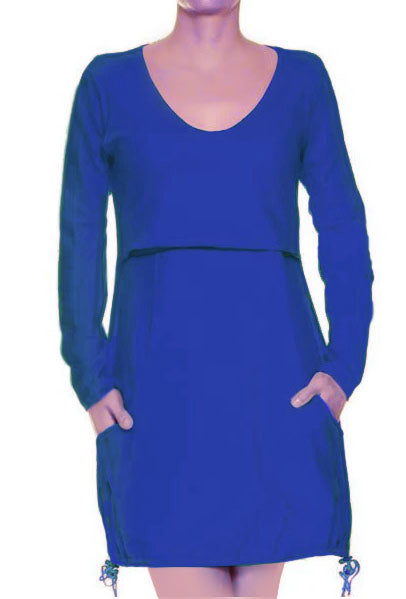 Vestido de Embarazo y Lactancia Amor Azul (TALLAS M Y G)